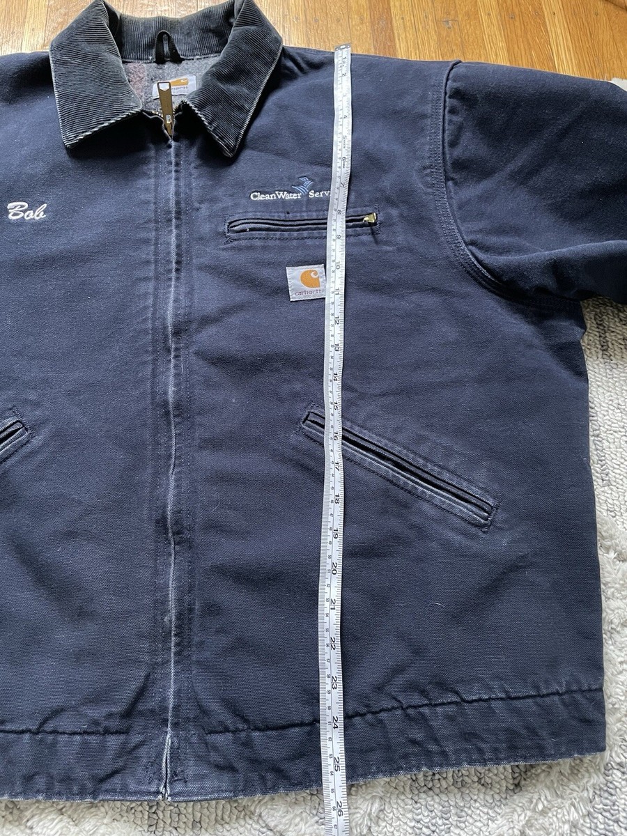 Vintage Carhartt Detroit Jacket J97 Navy Dark Blue Size XL Rare | eBay