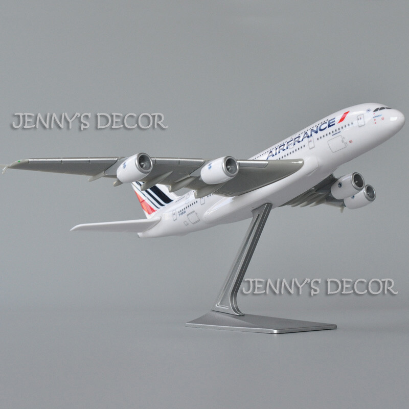 1:250 Scale Model Plane Toy Airbus A380 Air France Airliner