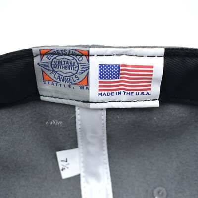 NWT Supreme Ebbets Field Flannels Gray Wool S Logo Fitted Hat