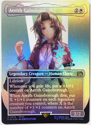 Aerith Gainsborough (Borderless) Final Fantasy Foil for sale