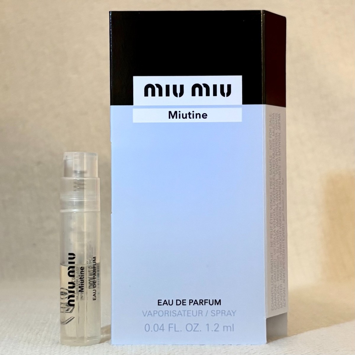 Miu Miu Miutine Eau de Parfum EDP Sample Spray .04oz, 1.2ml *New