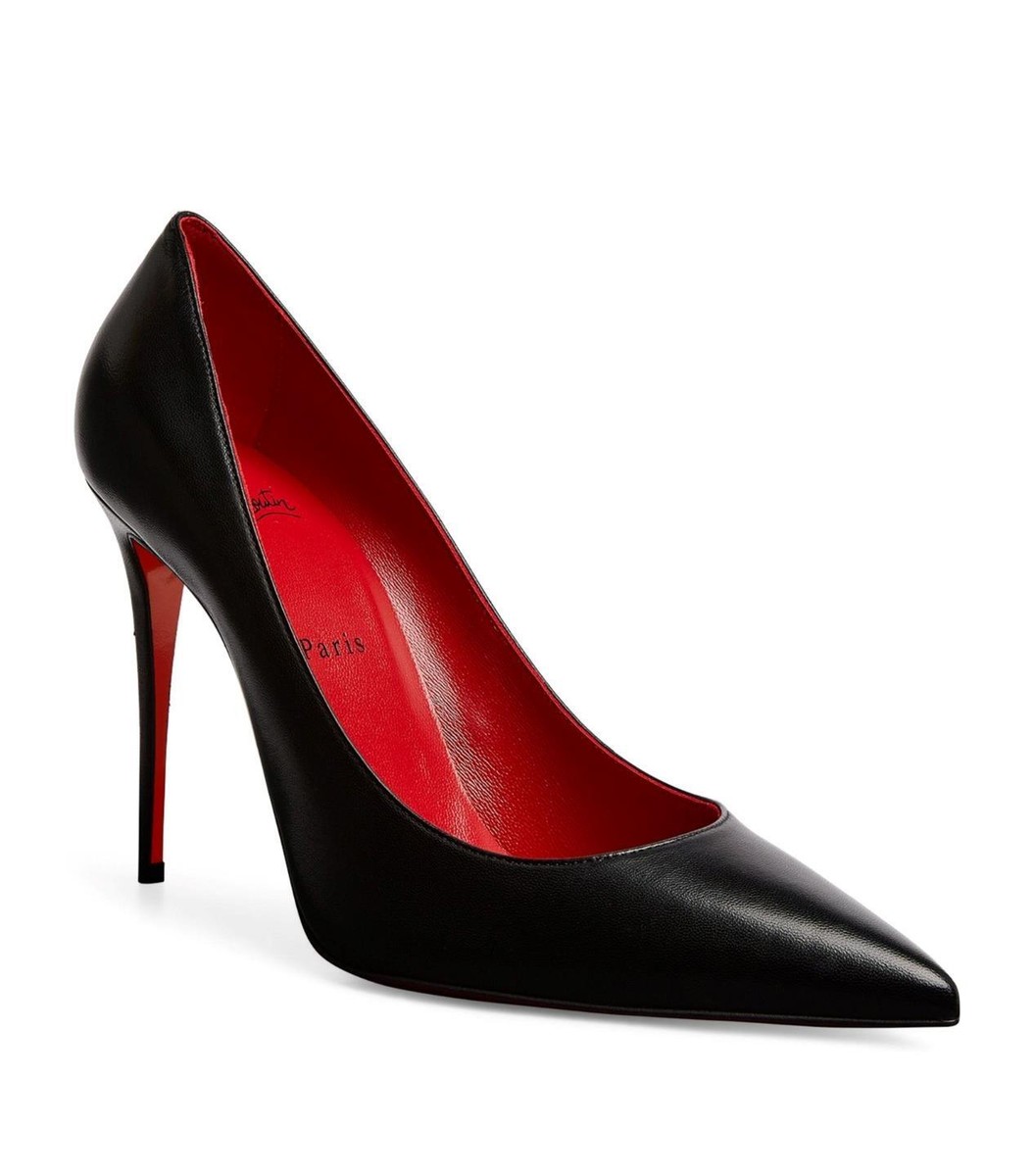 Christian Louboutin KATE 100 Leather Red Lining Pumps Heels Shoes