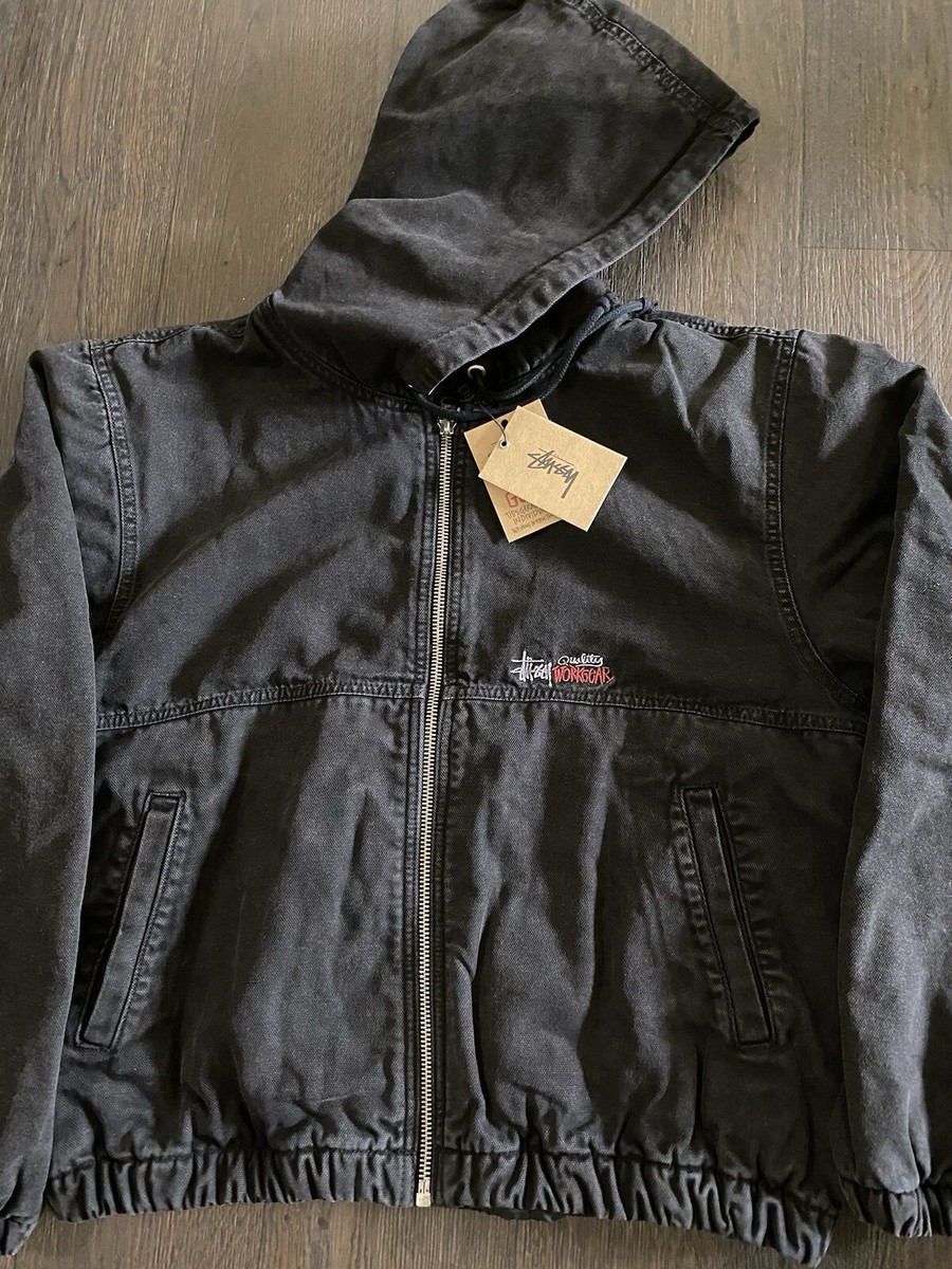 STUSSY WORK JACKET INSULATED CANVAS Black Size XL | eBay