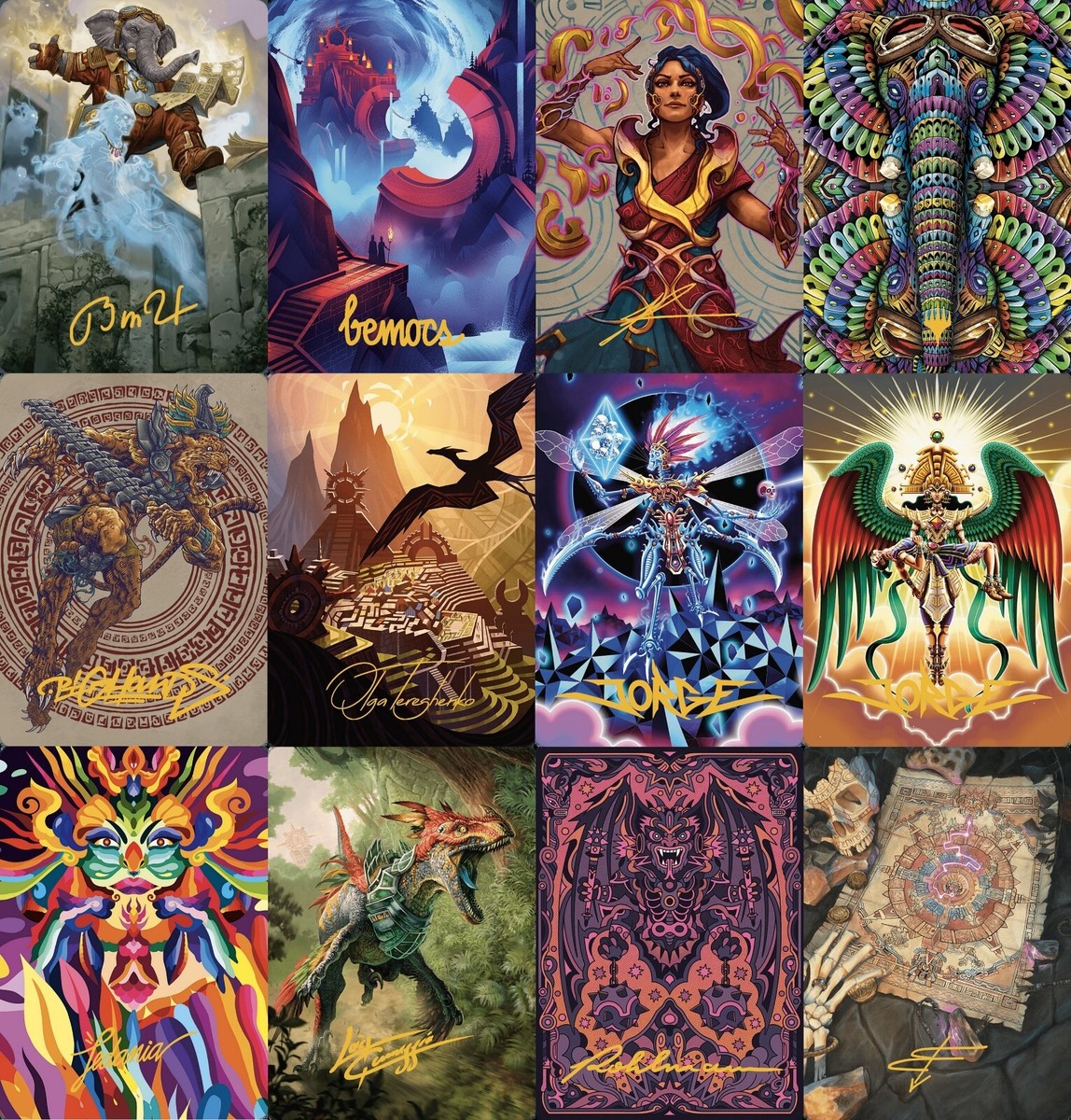 MTG Lost Caverns of Ixalan Art Series GOLD-STAMPED SIGNATURE Cards