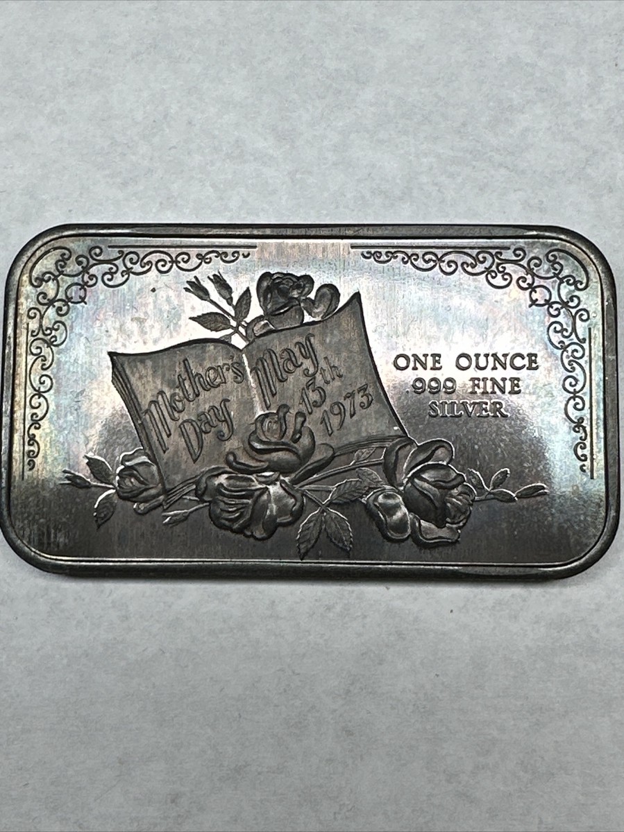 Mother's Day 1973 - 1 oz. .999 Silver Art Bar - by Madison Mint
