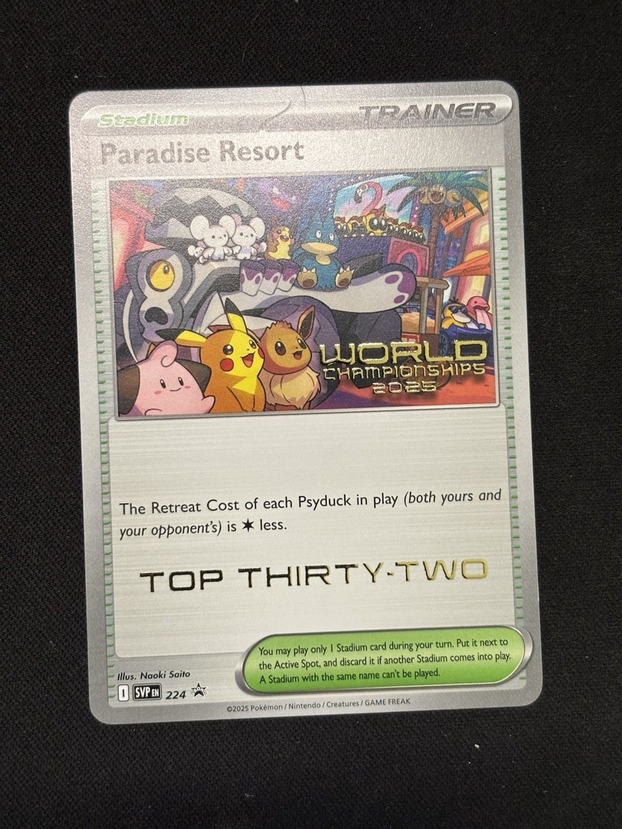 Pokemon World Championship 2025 TOP 32 Stamped Paradise Resort
