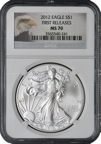 2012-S Silver Eagle Coin and Currency Set NGC PF 70 UC First