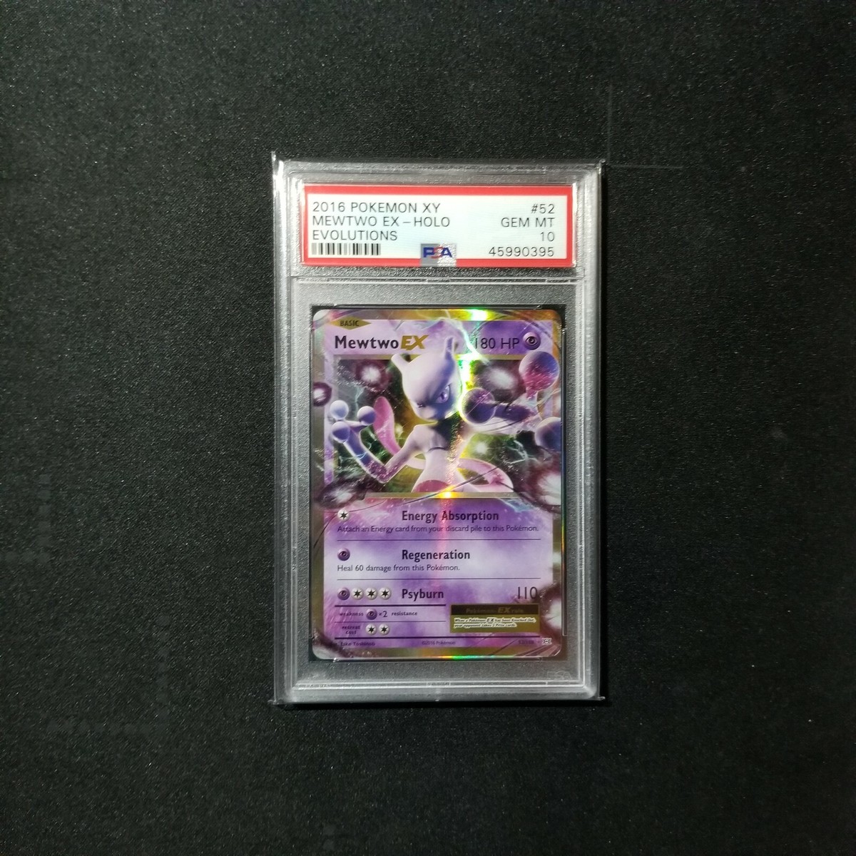 Pokemon XY Mewtwo EX #52 Holo Evolutions 2016 PSA 10 GEM Mint Holo