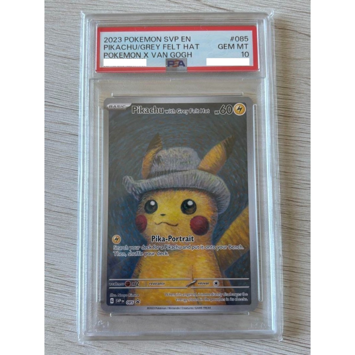 PSA 10 Van Gogh Pikachu with Grey Felt Hat SVP EN 085 Promo