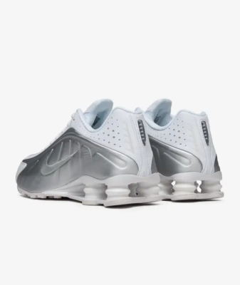 Nike Shox R4 White Bright Crimson Metallic Silver HQ1988-101 Men's