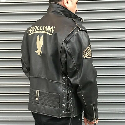 Men's Lee Trevor Black 100% Genuine Leather Motorcycle Jacket | eBay