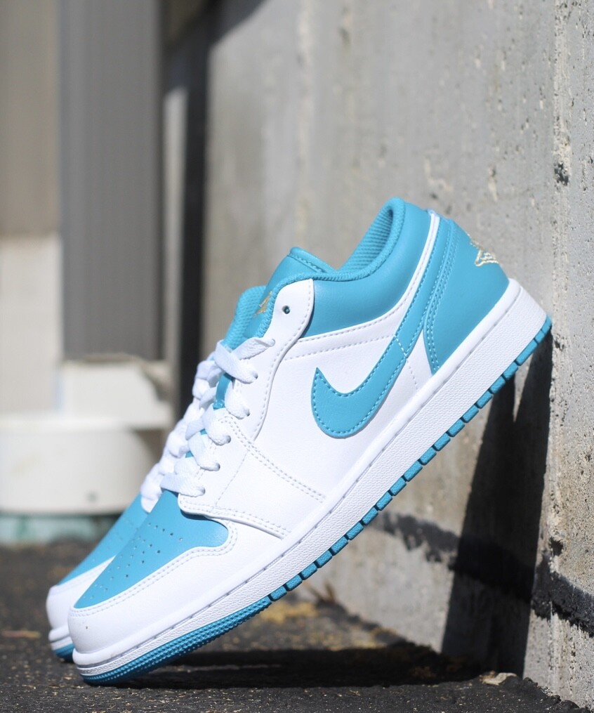 Nike Air Jordan 1 Low Aquatone White Teal 553558-174 Mens New | eBay