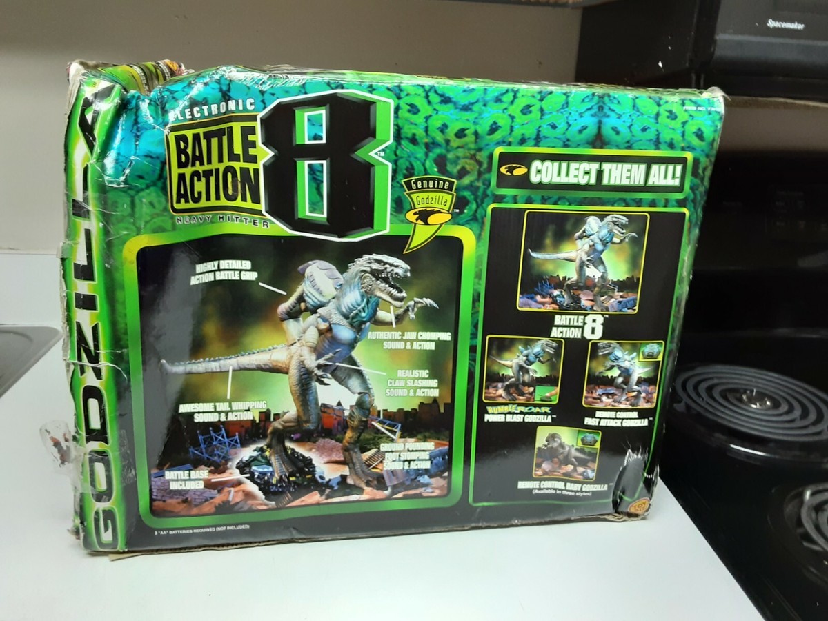 Godzilla Electronic Battle Action 8 heavy hitter toy biz damage