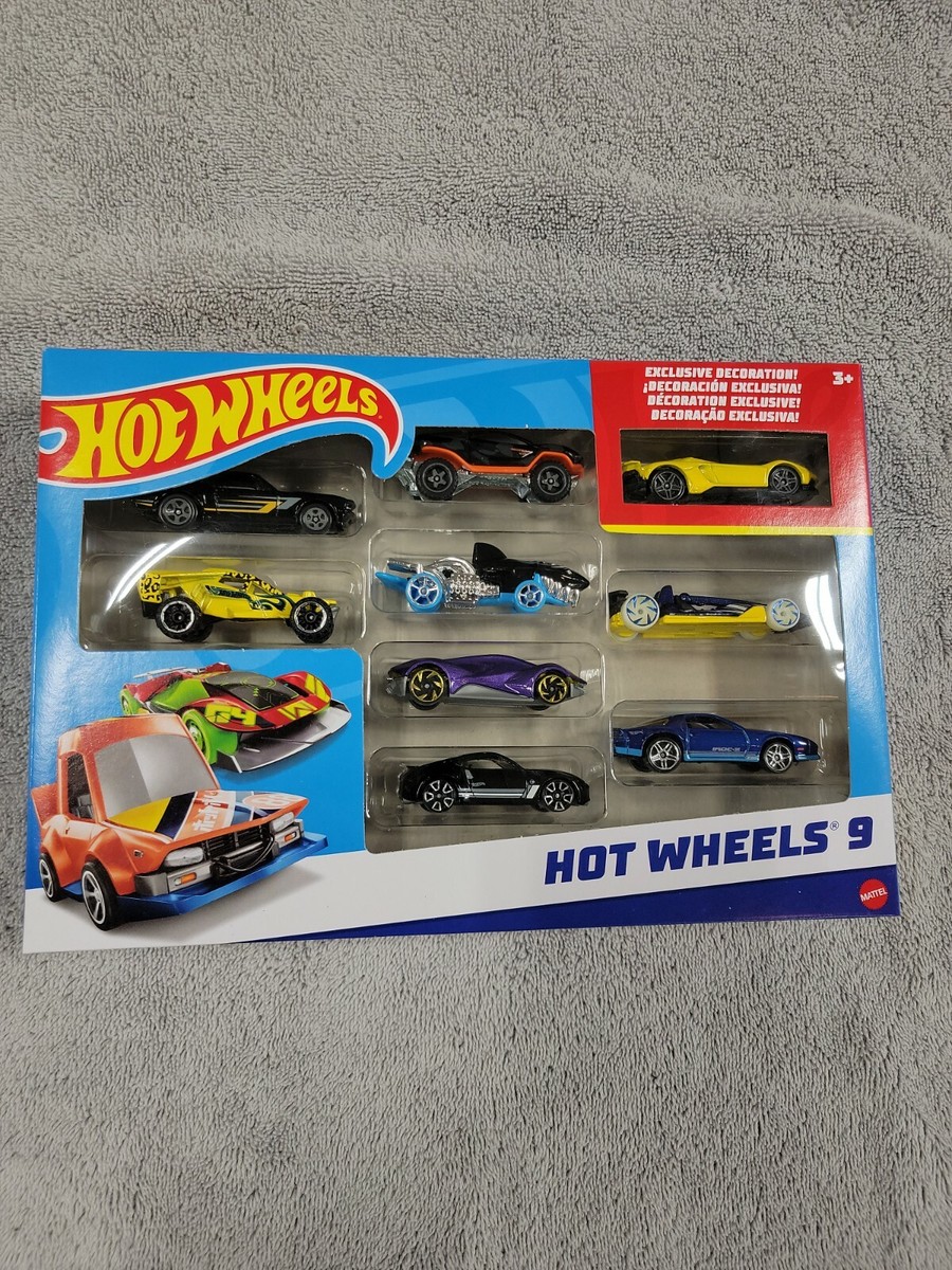 Hot Wheels 9 Car Gift Pack IROC-z , Mustang , Geoterra , Nissan