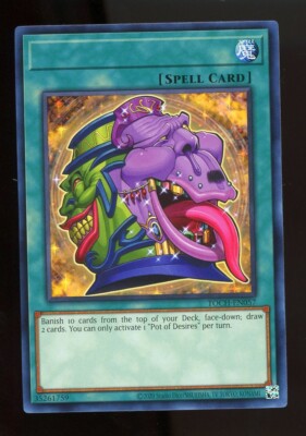 YuGiOh NO NAME *MISPRINT ERROR* Pot of Desires TOCH-EN067 Toon