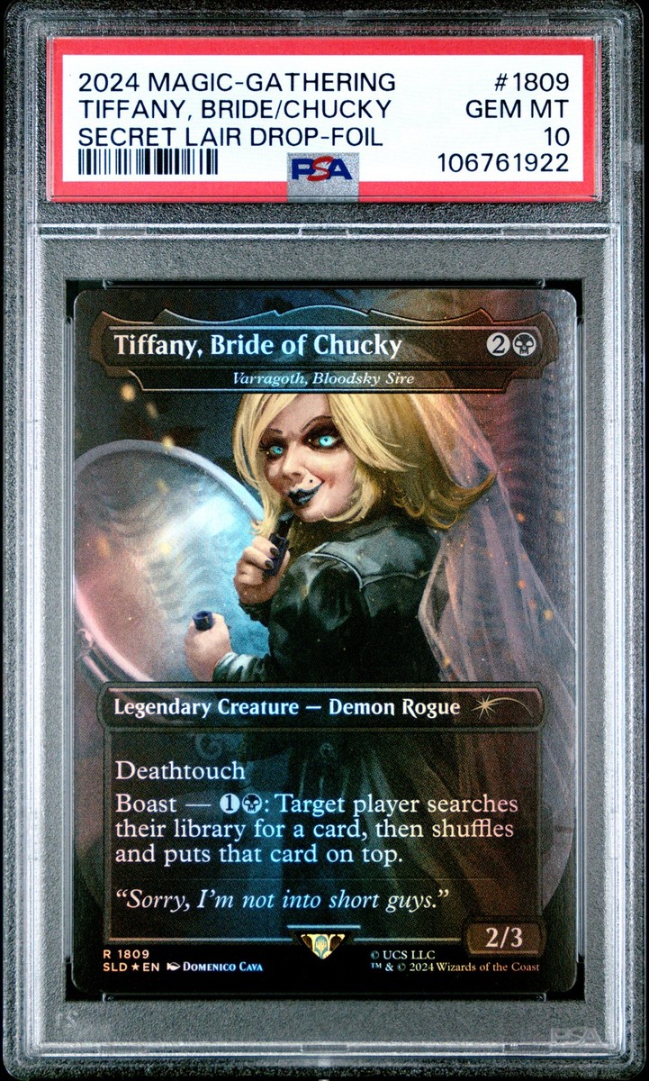 2024 MTG SECRET LAIR DROP FOIL #1809 TIFFANY, BRIDE OF CHUCKY PSA