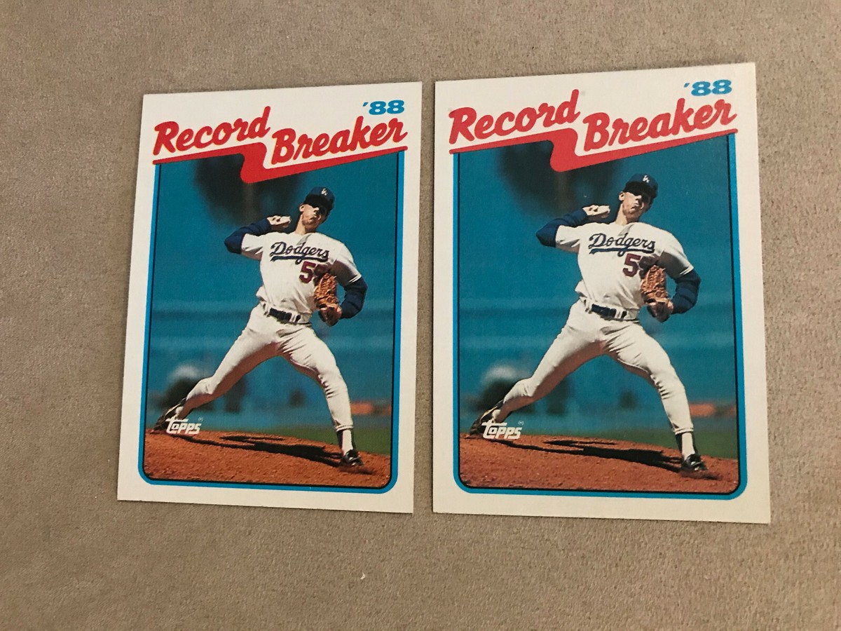 1989 Topps Baseball Card #5 Orel Hershiser Record Breaker Dodgers