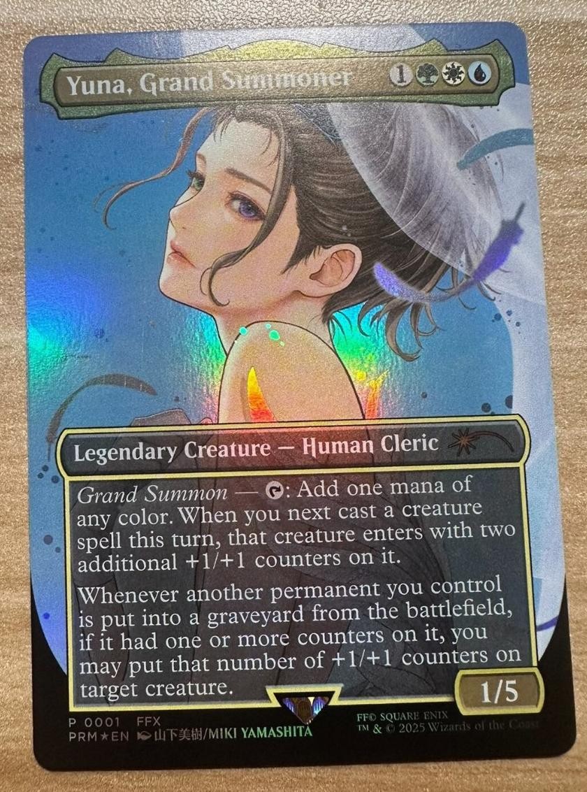 MTG Yuna, Grand Summoner NM EN Borderless Foil PROMO 0001 FINAL
