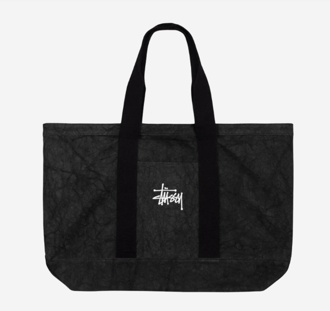 Stussy Canvas Extra Large Tote Bag Washed Black | eBay