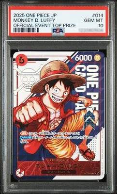 MONKEY D. LUFFY PSA 10 ONE PIECE TCG CARD EVENT TOP PRIZE ST21-014