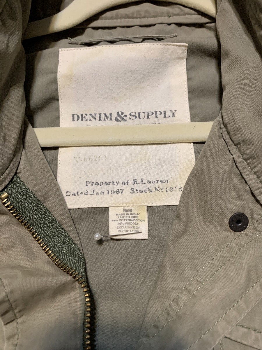 Denim Supply Ralph Lauren Beaded M65 Military Jacket M