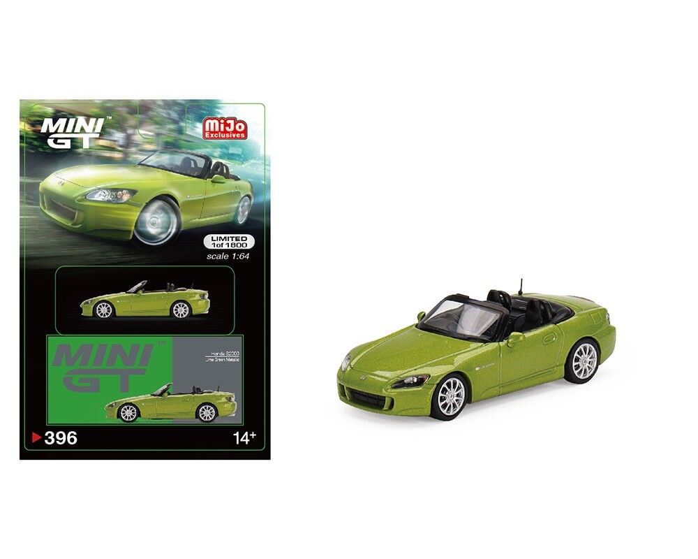 Mini GT 1:64 Honda S2000 (AP2) Lime Green Metallic Diecast Model