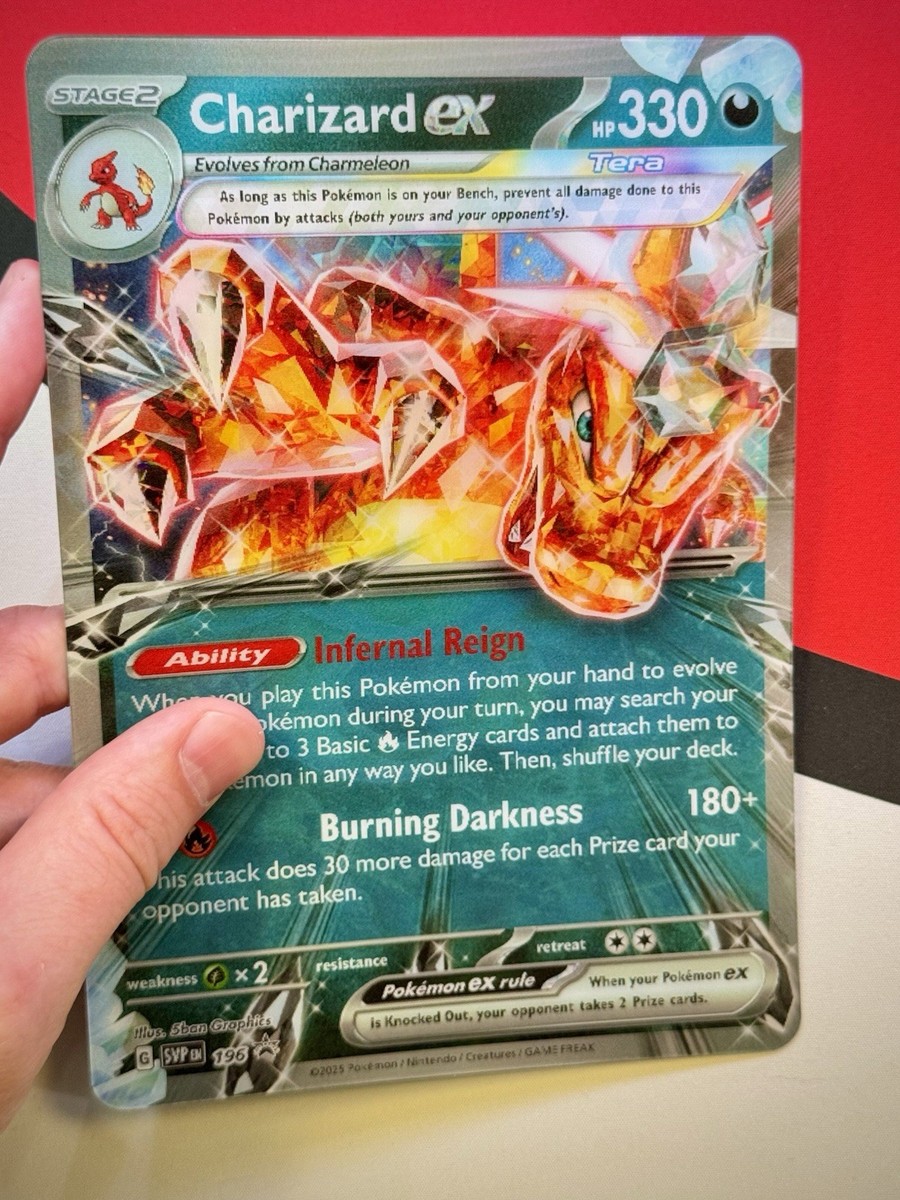 JUMBO Charizard ex Oversized Lenticular SVP196 Promo Card Pokémon