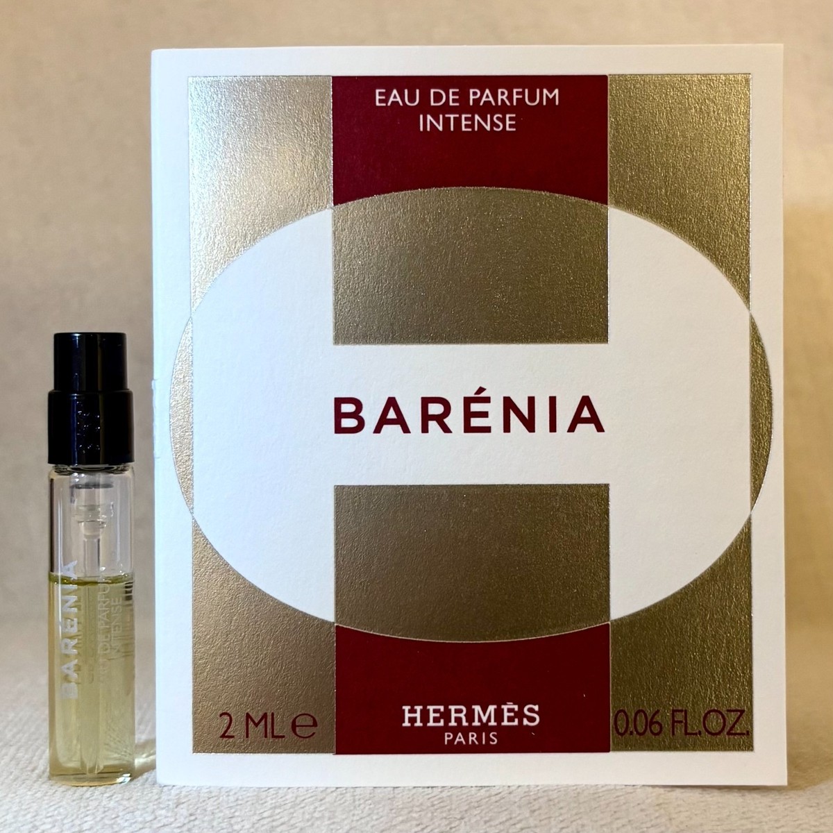 Hermes Barenia Eau de Parfum INTENSE Sample Spray .06oz, 2ml *New