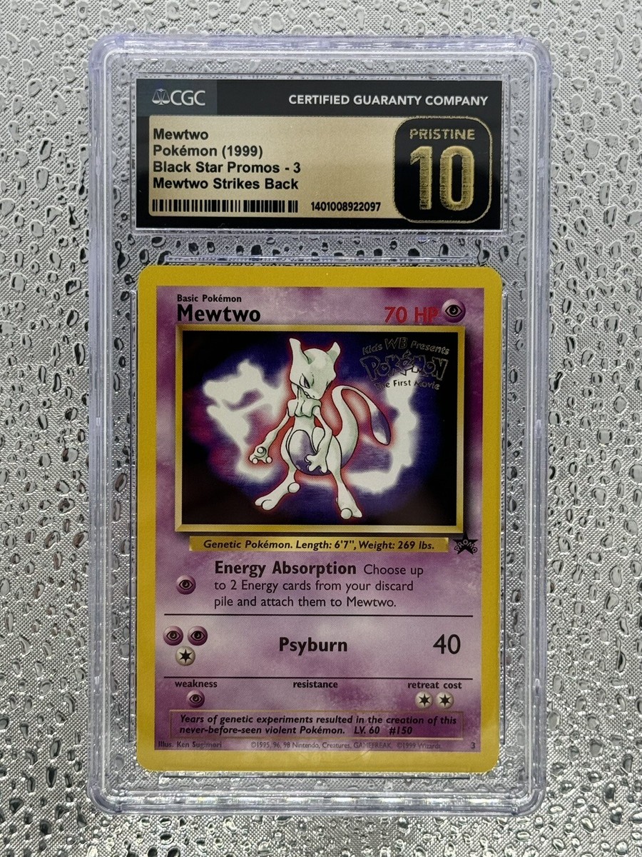 MEWTWO - 1999 Pokemon Movie Black Star Promo Card #3 CGC Pristine