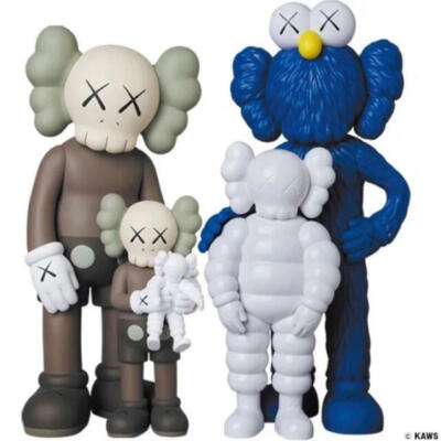 Medicom Toy KAWS FAMILY BROWN BLUE WHITE figure kaws first tokyo