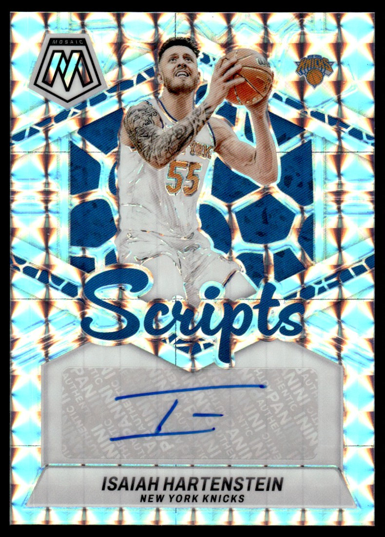 2023-24 Mosaic Scripts Prizm Isaiah Hartenstein Auto New York