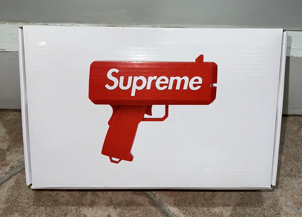 New Supreme SS17 Cash Cannon Money Gun Red Box Logo Authentic