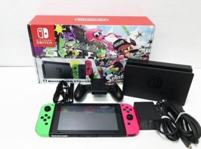 Nintendo Switch Splatoon 2 Edition Console Neon Pink Green from