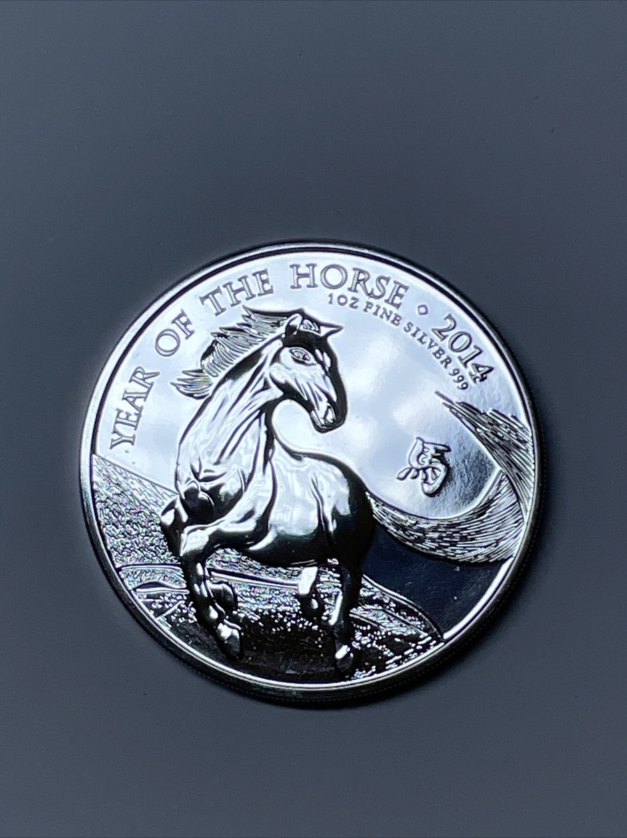 2014 Royal Mint Lunar Year of the HORSE £2 Pound 1oz .999 Silver