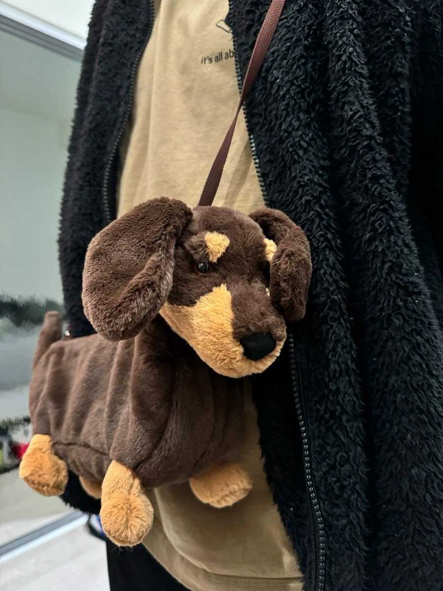 Jellycat Otto sausage dog bag soft plush animal Authentic