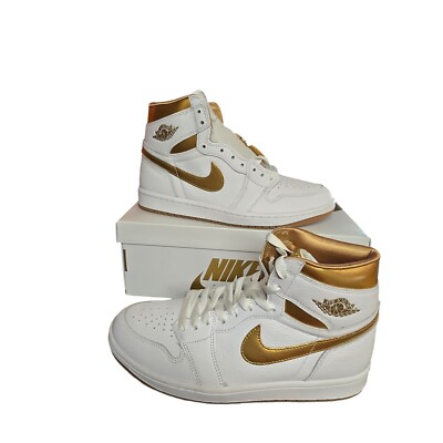 Nike Air Jordan 1 Retro High OG Metallic Gold White Womens FD2596