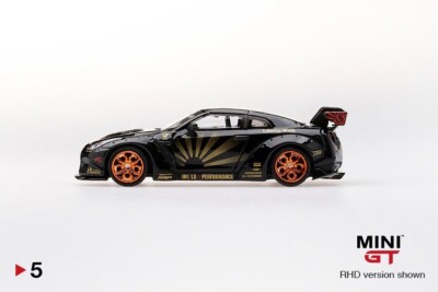 MINI GT 5 LB WORKS Nissan GT-R (R35) Black w/ Copper Wheel Type 1