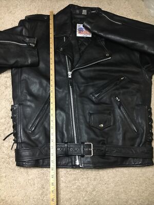 Vintage Excelled NY Leather Jacket Mens 44 Tall Rare Size Quilted