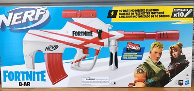 NERF Fortnite B-AR Motorized Dart Blaster 10-Dart Clip, 10-Elite