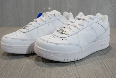 New Rare Reebok NBA Downtime Low White Leather Shoes 2003 Mens 7.5