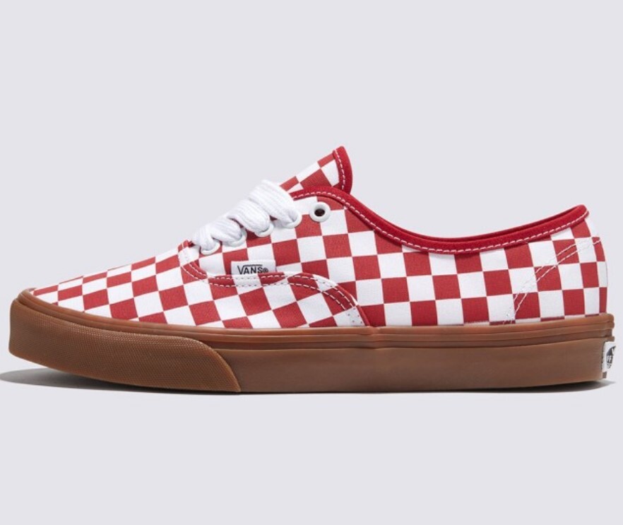 VANS Authentic Fat Lace Checker RED men's shoes VN000CRTCJH | eBay