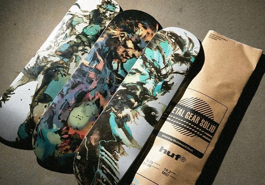 HUF x MGS Legacy Blind Bag Skateboard Deck + Wall Hanger Metal