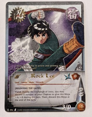 Rock Lee 094 Gold Foil Text Shonen Jump's Naruto CCG Card Game | eBay