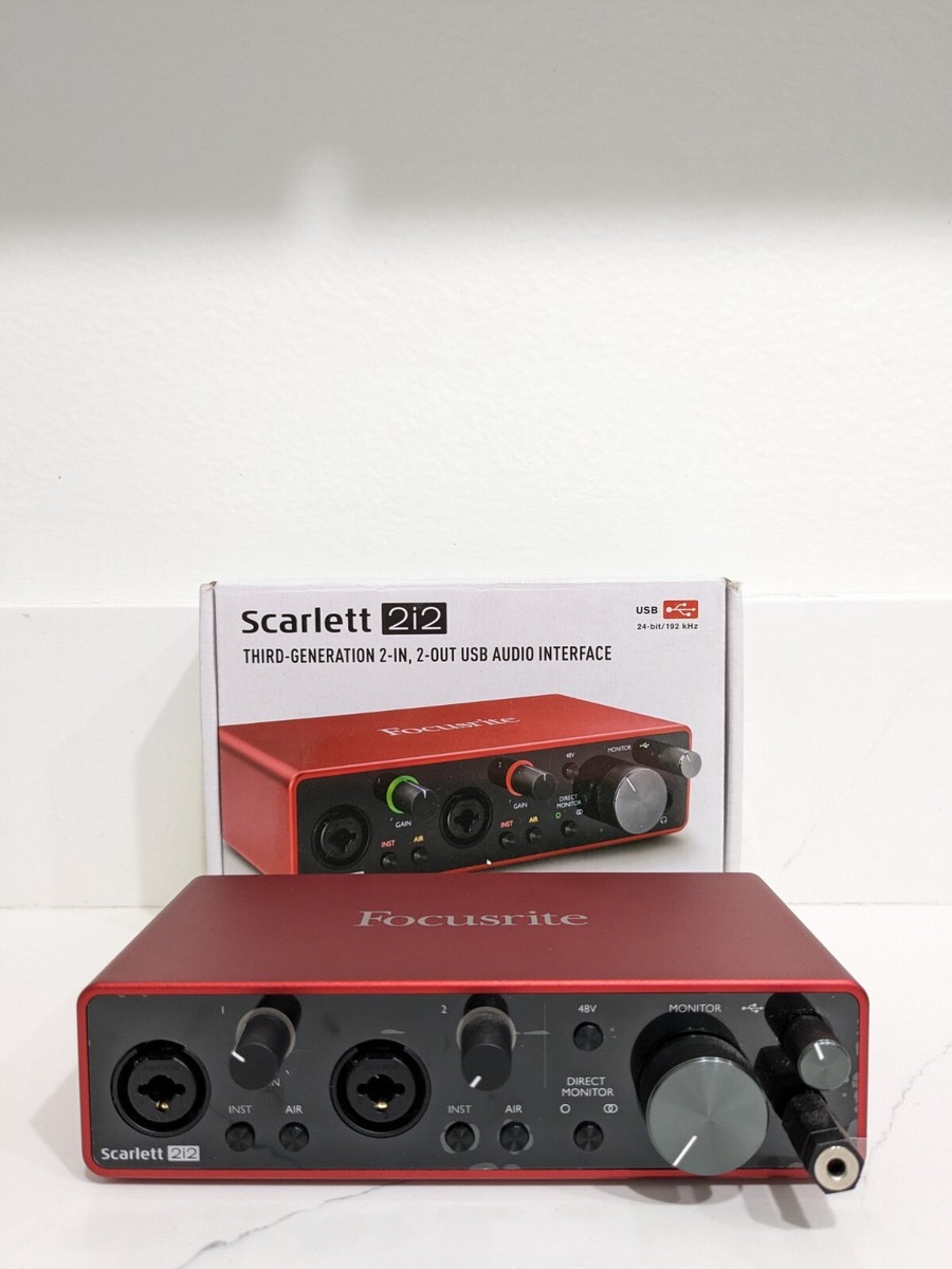 Focusrite Scarlett 2i2 3rd Gen USB Audio Recording Interface Red
