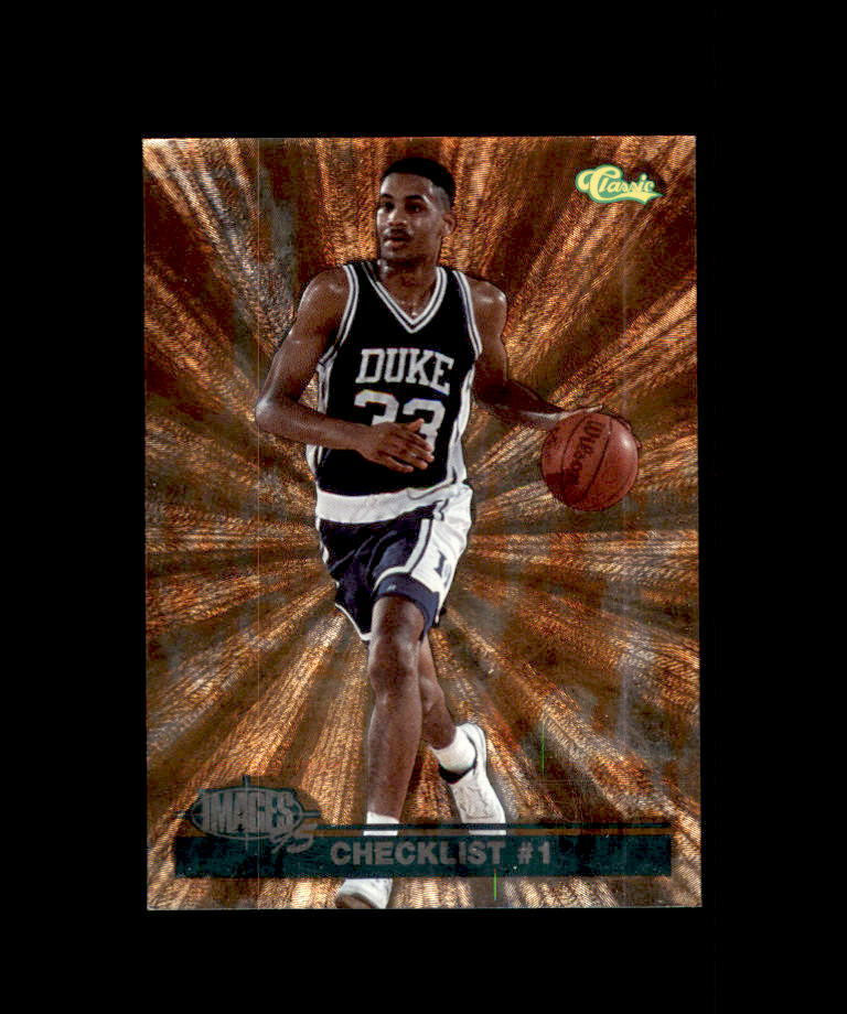 GRANT HILL 1995 Classic IMAGES 4 Sport Basketball CARD #119 DUKE