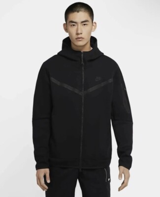 Nike Sportswear Tech Fleece Hooded Jacket Black CU4489-010 Men's