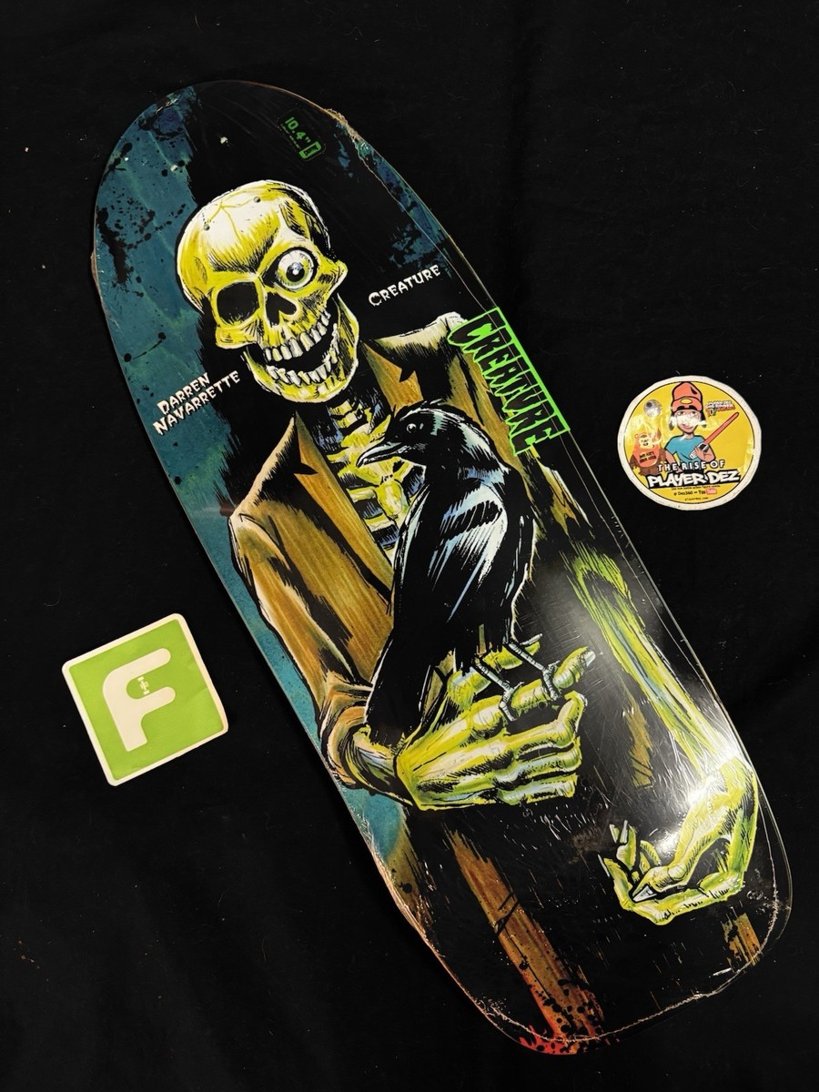 RARE SHAPED Creature Darren Navarrette Vampire Skull Skateboard