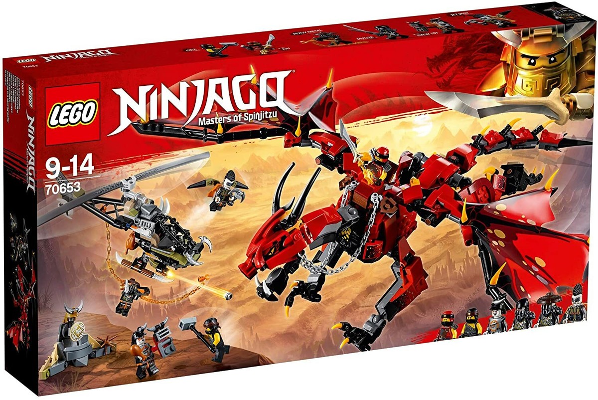 Lego Ninjago 70653 FIRSTBOURNE Red Dragon Xwing Ninja Helicopter