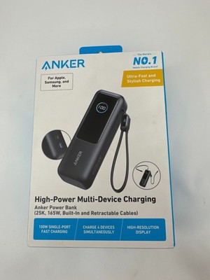 Anker 25000mAh Power Bank Triple 165W USB-C Ports Built-in Cables