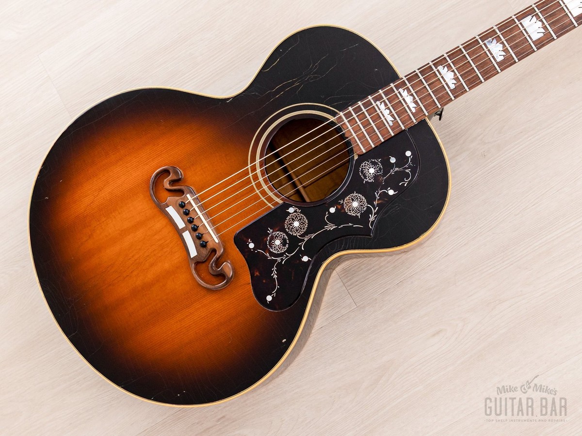 1992 Gibson J-200 Junior Jumbo Acoustic Guitar Vintage Sunburst w